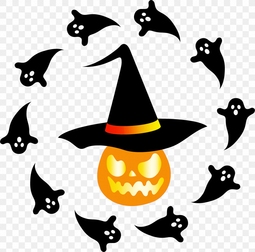 Happy Halloween, PNG, 3000x2970px, Happy Halloween, Beak, Black And White, Geometry, Line Download Free