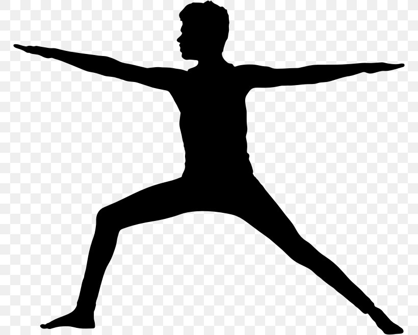 Yoga Silhouette Exercise Physical Fitness Clip Art, PNG, 768x658px, Yoga, Arm, Balance, Black And White, Exercise Download Free