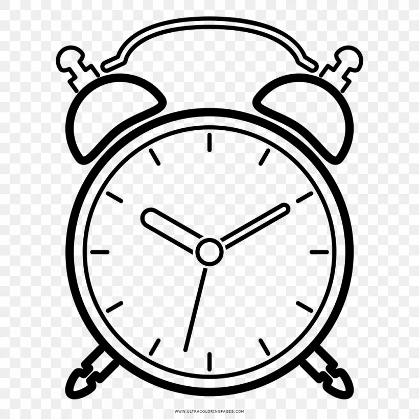 Alarm Clocks Drawing Coloring Book Floor & Grandfather Clocks, PNG, 1000x1000px, 2017, Alarm Clocks, Alarm Clock, Alarm Device, Area Download Free