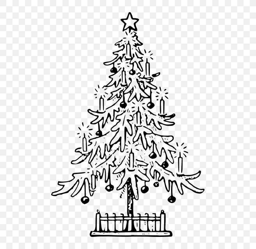 Christmas Tree Clip Art, PNG, 569x800px, Christmas Tree, Black And White, Branch, Calligraphy, Christmas Download Free