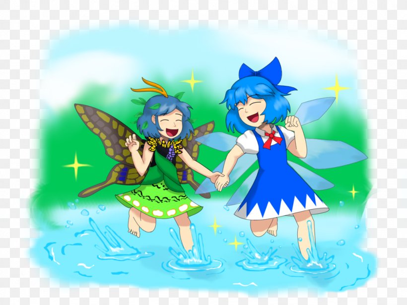 Hidden Star In Four Seasons Cirno Drawing Fairy Team Shanghai Alice, PNG, 1024x768px, Watercolor, Cartoon, Flower, Frame, Heart Download Free