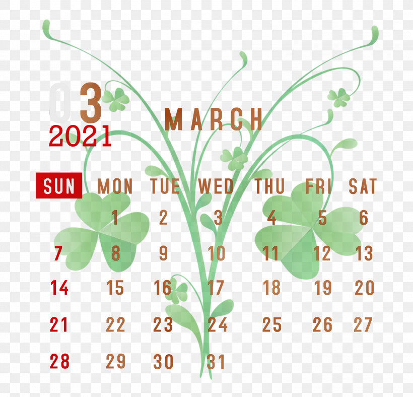 Leaf Plant Stem Green Line Pollinator, PNG, 3000x2883px, 2021 Calendar, March 2021 Printable Calendar, Biology, Geometry, Green Download Free