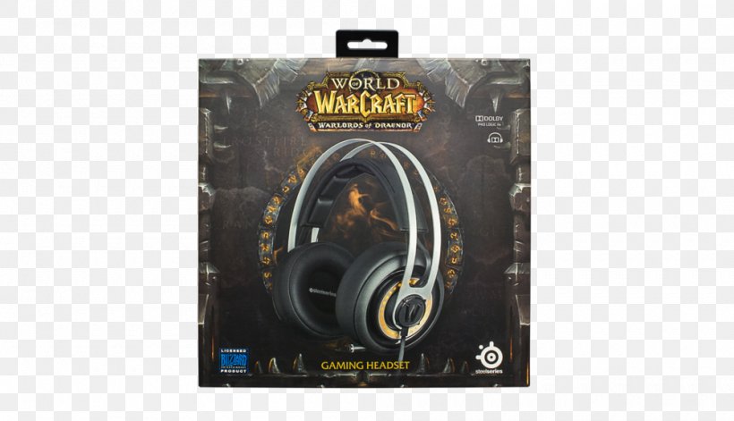Headphones World Of Warcraft: Warlords Of Draenor Warcraft III: The Frozen Throne SteelSeries Siberia Elite Headset, PNG, 1000x575px, Headphones, Audio, Audio Equipment, Blizzard Entertainment, Electronic Device Download Free
