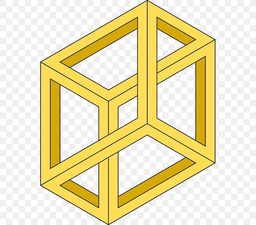 Penrose Triangle Optical Illusion Impossible Object Cube, PNG, 561x720px, Penrose Triangle, Area, Cube, Geometric Shape, Geometry Download Free