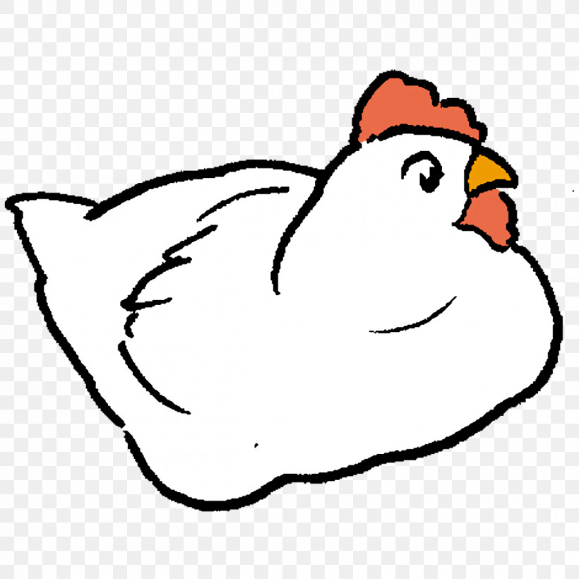 Beak Ducks Chicken Birds Line Art, PNG, 1200x1200px, Beak, Area, Birds, Cartoon, Character Download Free