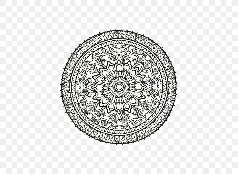 Mystical Mandala Coloring Book Adult, PNG, 463x600px, Coloring Book, Adult, Area, Black And White, Book Download Free