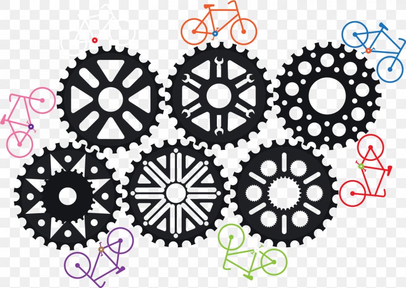 Bicycle Gearing Sprocket Bicycle Gearing, PNG, 1408x1001px, Bicycle, Art, Bicycle Gearing, Black And White, Drawing Download Free