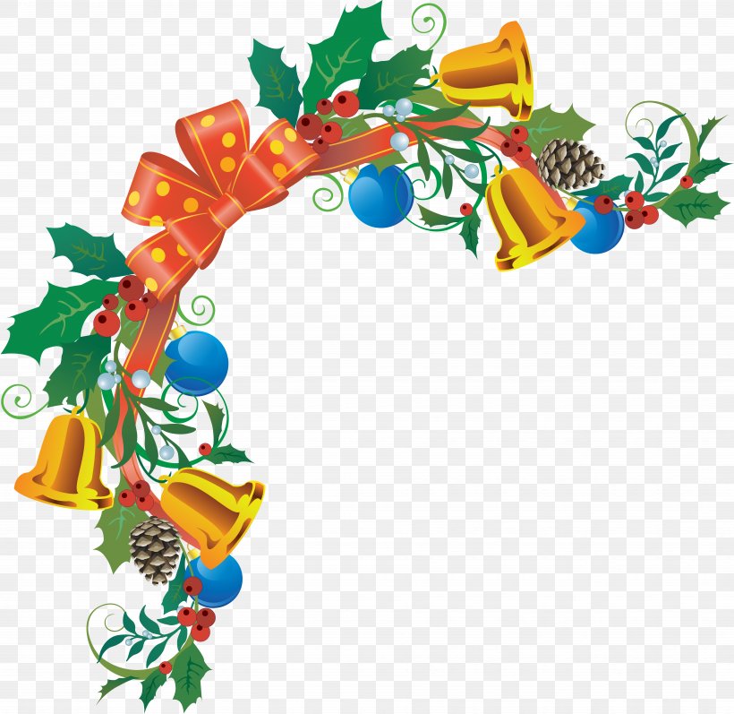 Christmas Ornament New Year Clip Art, PNG, 7316x7119px, Christmas, Artwork, Bell, Bordiura, Branch Download Free