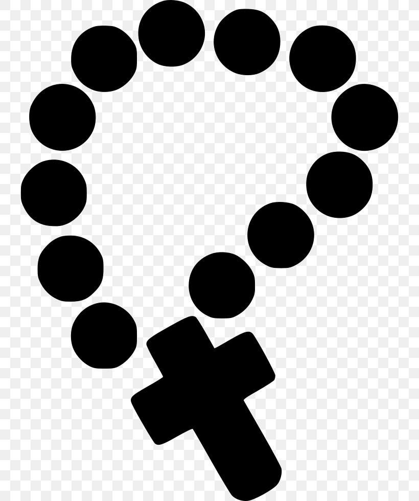 Rosary Prayer, PNG, 740x980px, Rosary, Black, Black And White, Cross, Monochrome Download Free