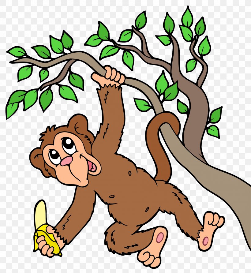 Chimpanzee Monkey Tree Clip Art, PNG, 1791x1950px, Chimpanzee, Animal Figure, Arecaceae, Art, Artwork Download Free