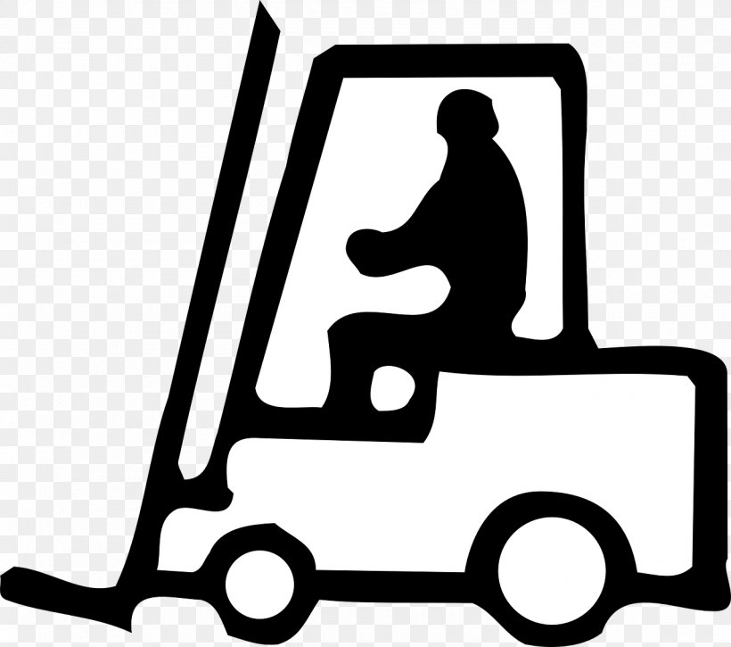 Forklift Warehouse Clip Art, PNG, 1280x1132px, Forklift, Area, Black And White, Heavy Machinery, Human Behavior Download Free