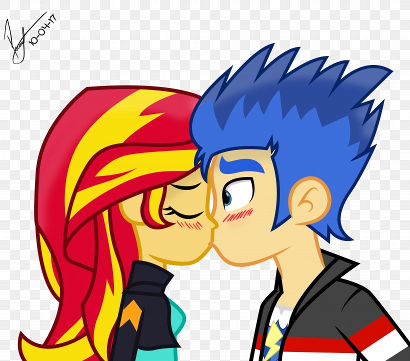 Sunset Shimmer Twilight Sparkle Flash Sentry Kiss My Little Pony: Equestria Girls, PNG, 9077x8000px, Watercolor, Cartoon, Flower, Frame, Heart Download Free
