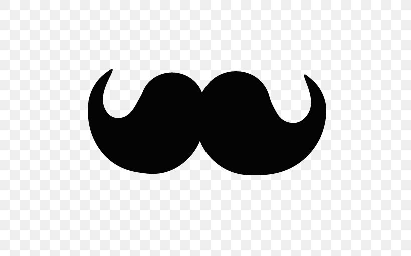 Handlebar Moustache Clip Art, PNG, 512x512px, Moustache, Beard, Bicycle Handlebars, Black, Black And White Download Free
