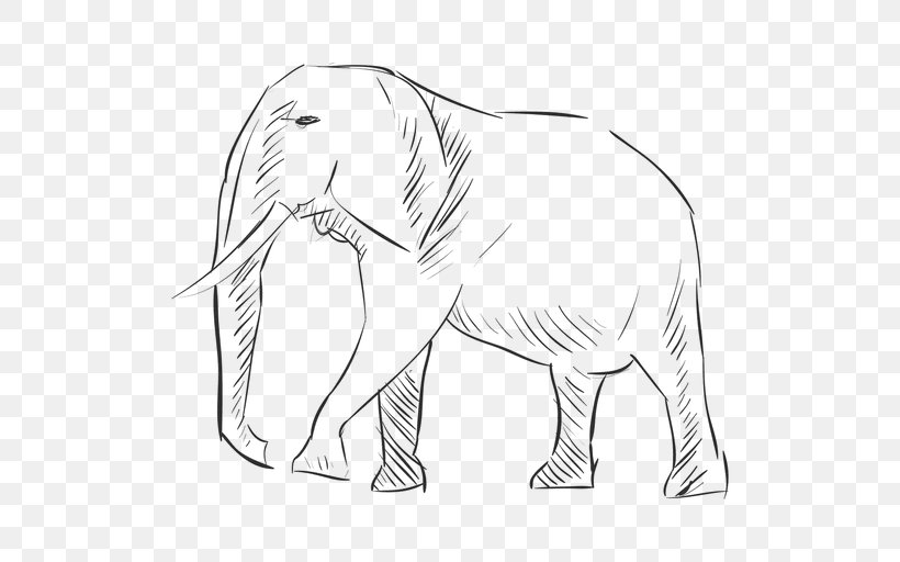 Indian Elephant African Elephant Drawing Silhouette Clip Art, PNG, 512x512px, Indian Elephant, African Elephant, Animal Figure, Art, Artwork Download Free