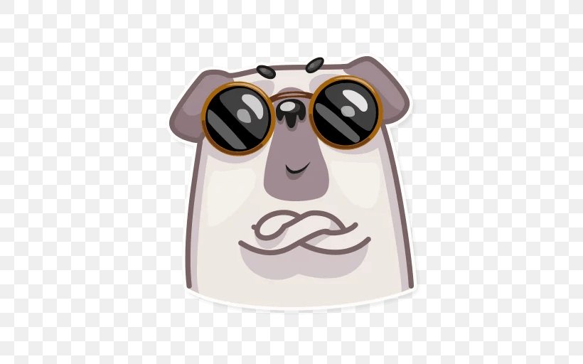Pug Sticker Snout Glasses, PNG, 512x512px, Pug, Canidae, Dog, Dog Like Mammal, Eyewear Download Free