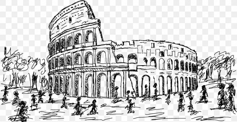 Colosseum Drawing Stock Illustration Clip Art, PNG, 1057x545px, Colosseum, Amphitheater, Arch, Architecture, Art Download Free