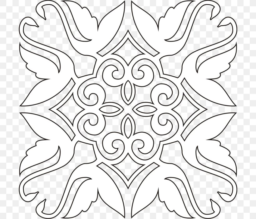 Ornament Drawing Stencil Motif Mosaic, PNG, 700x700px, Ornament, Area, Art, Black, Black And White Download Free
