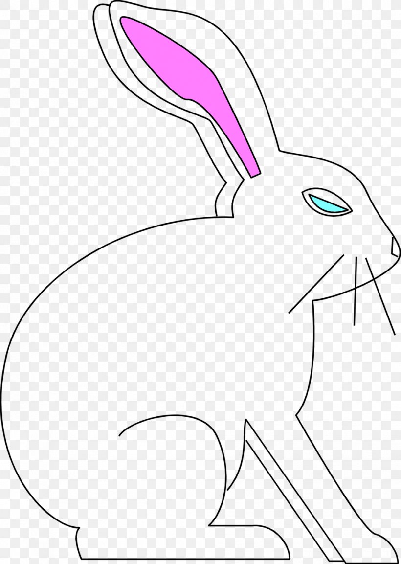 Domestic Rabbit Hare Line Art, PNG, 958x1348px, Domestic Rabbit, Area, Artwork, Beak, Black And White Download Free