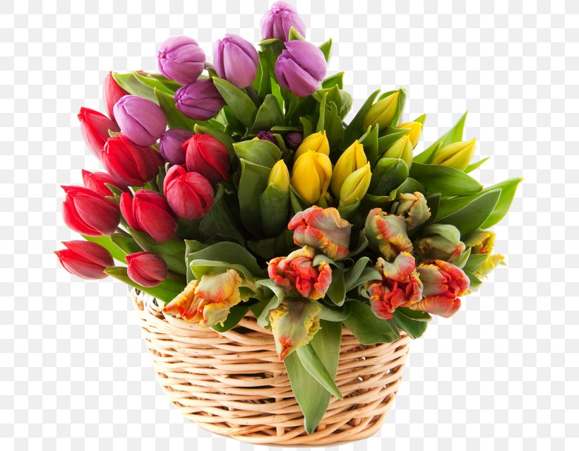 Flower Bouquet Tulip Cut Flowers Floristry, PNG, 670x639px, Flower, Artificial Flower, Basket, Cut Flowers, Floral Design Download Free