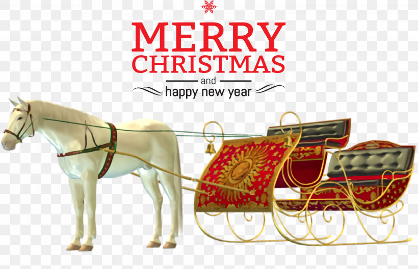 Merry Christmas, PNG, 2999x1930px, Merry Christmas, Bridle, Carriage, Fonix, Horse Download Free