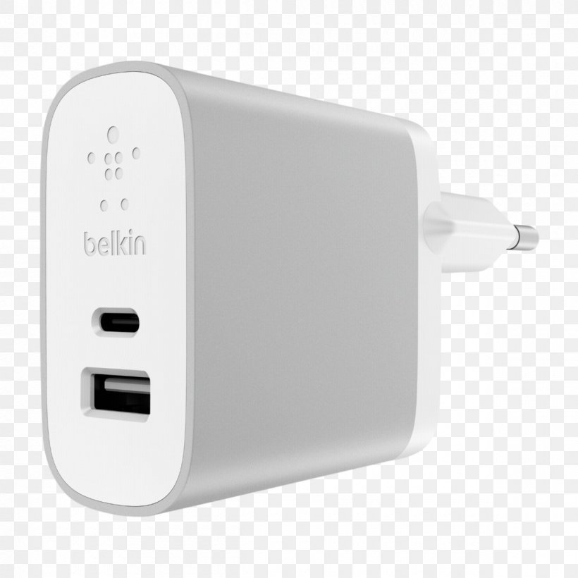 Battery Charger Mobile Phones USB-C Inductive Charging, PNG, 1200x1200px, Battery Charger, Ac Adapter, Adapter, Belkin, Computer Port Download Free