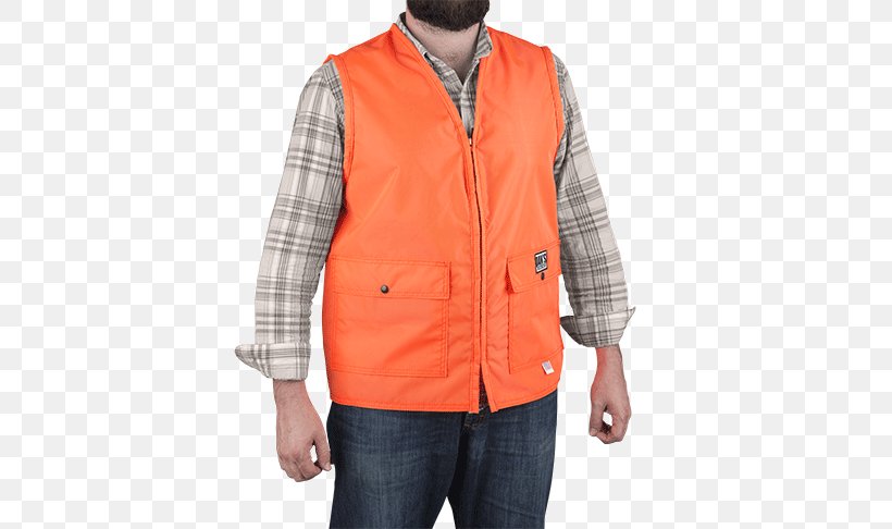 Gilets T-shirt Hunting Jacket Safety Orange, PNG, 408x486px, Gilets, Clothing, Coat, Game, Hunting Download Free