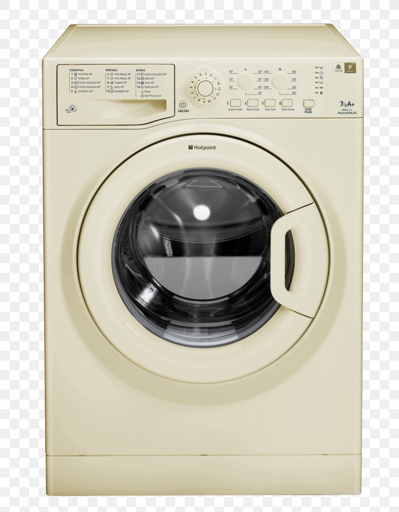 Hotpoint WMAQL721A Washing Machine Washing Machines Clothes Dryer Hotpoint Aquarius WMAQF 721, PNG, 830x1064px, Hotpoint, Clothes Dryer, Efficient Energy Use, Home Appliance, Hotpoint Aquarius Wmaqf 721 Download Free