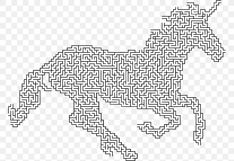 Maze Silhouette Line Art, PNG, 764x565px, Maze, Animal Figure, Area, Art, Black And White Download Free