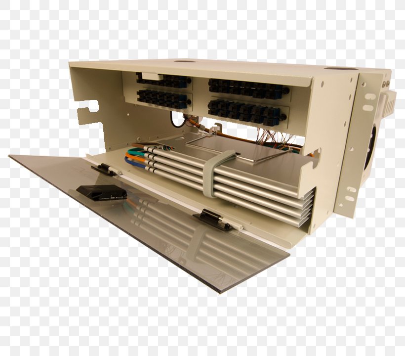19-inch Rack Optical Fiber Fusion Splicing Rack Unit Fiber Cable Termination, PNG, 800x720px, 19inch Rack, Adapter, Beige, Data Center, Electrical Connector Download Free