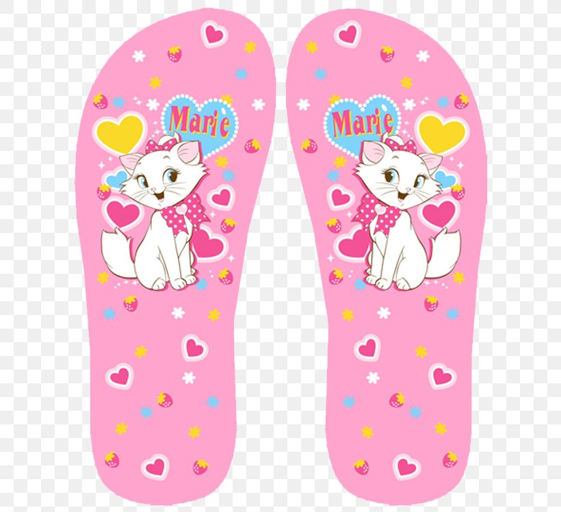 Flip-flops Marie Slipper Cat Pink M, PNG, 624x748px, Flipflops, Cat, Flip Flops, Footwear, Marie Download Free
