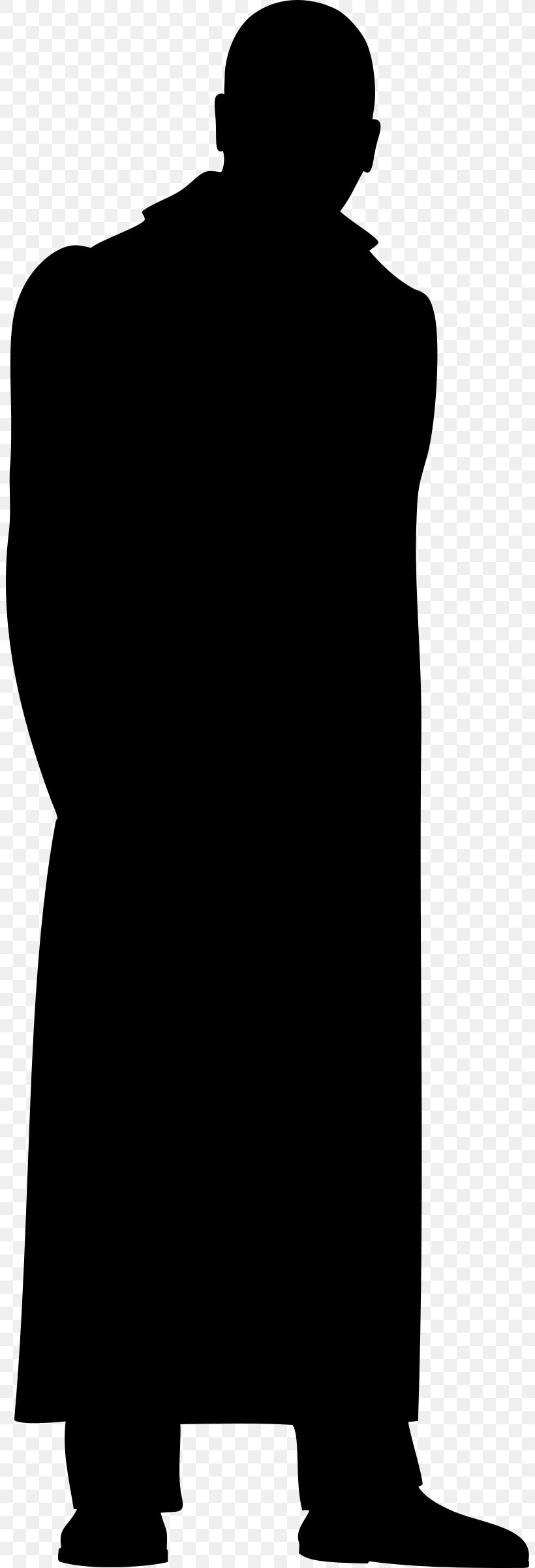 Silhouette Coat Clip Art, PNG, 802x2400px, Silhouette, Black, Black And White, Coat, Jacket Download Free