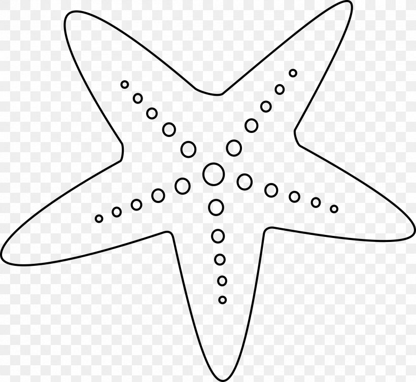 Starfish Black And White Clip Art, PNG, 2400x2204px, Starfish, Area, Artwork, Black, Black And White Download Free