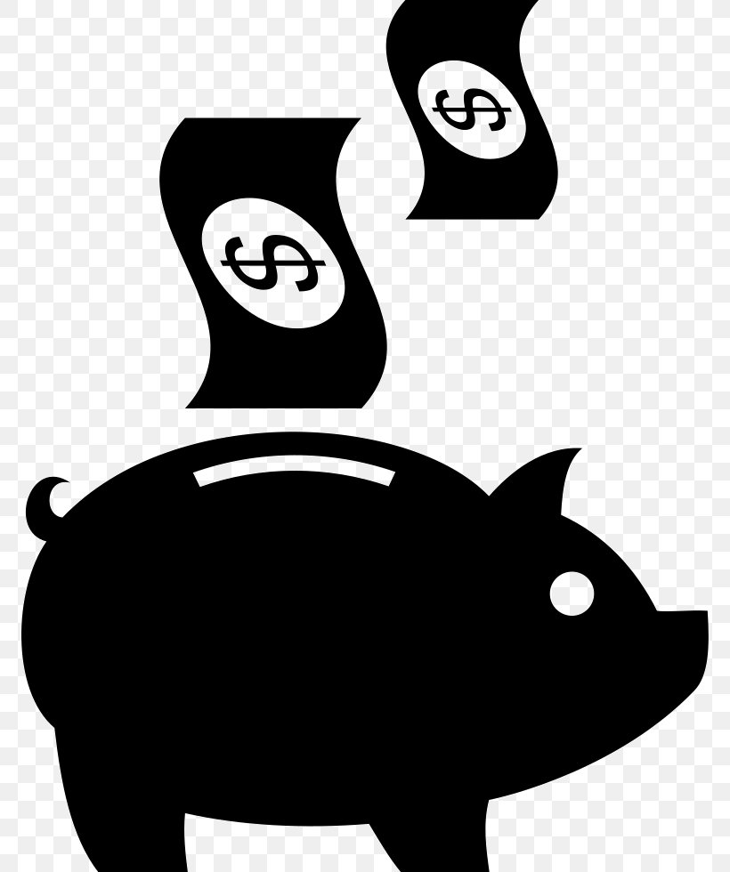 Piggy Bank Coin Saving, PNG, 772x980px, Piggy Bank, Bank, Black, Black And White, Carnivoran Download Free