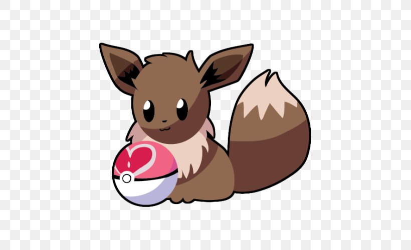 Pokémon HeartGold And SoulSilver Pokémon GO Eevee Poké Ball, PNG, 500x500px, Pokemon Go, Ball, Carnivoran, Cattle Like Mammal, Character Download Free