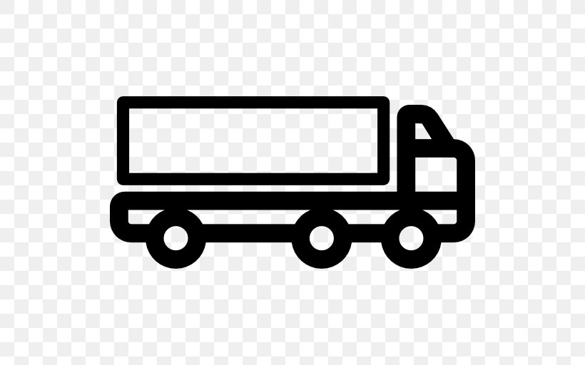 Semi-trailer Truck Van, PNG, 512x512px, Semitrailer Truck, Area, Black And White, Brand, Car Download Free
