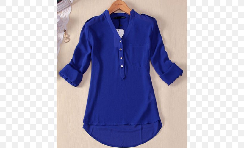 T-shirt Blouse Sleeve Neckline, PNG, 500x500px, Tshirt, Blouse, Blue, Button, Casual Download Free
