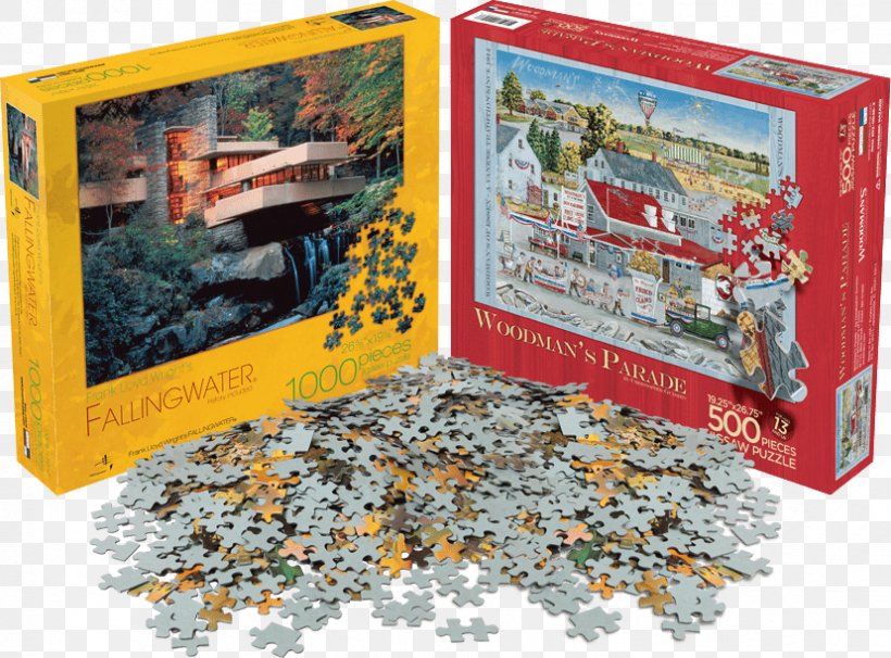 Jigsaw Puzzles Fallingwater Puzzle Box, PNG, 828x612px, Jigsaw Puzzles, Fallingwater, Frank Lloyd Wright, Jigsaw, Manufacturing Download Free
