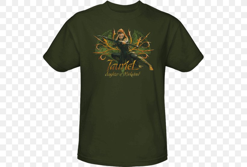 T-shirt Tauriel Smaug The Hobbit Sleeve, PNG, 555x555px, Tshirt, Active Shirt, Bluza, Brand, Child Download Free