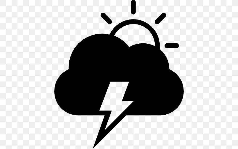 Cloud Lightning Symbol Clip Art, PNG, 512x512px, Cloud, Black And White, Electricity, Heart, Lightning Download Free
