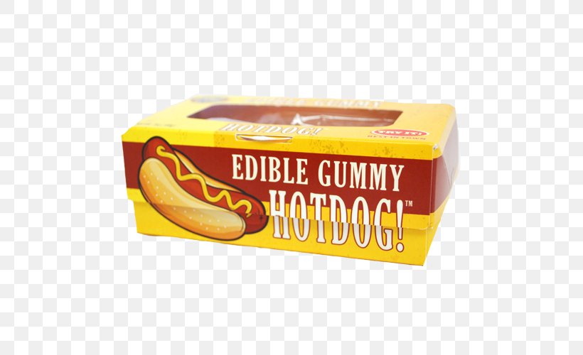Hot Dog Gummi Candy Gummy Bear Fast Food Chewing Gum, PNG, 500x500px, Hot Dog, Bubble Gum, Candy, Cheese, Chewing Gum Download Free
