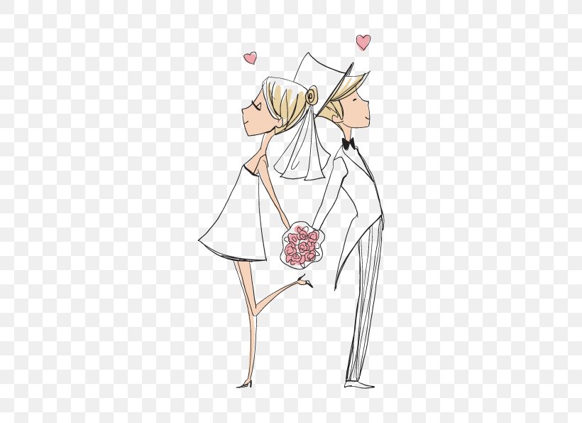 Wedding Bridegroom Marriage Illustration, PNG, 634x595px, Watercolor, Cartoon, Flower, Frame, Heart Download Free