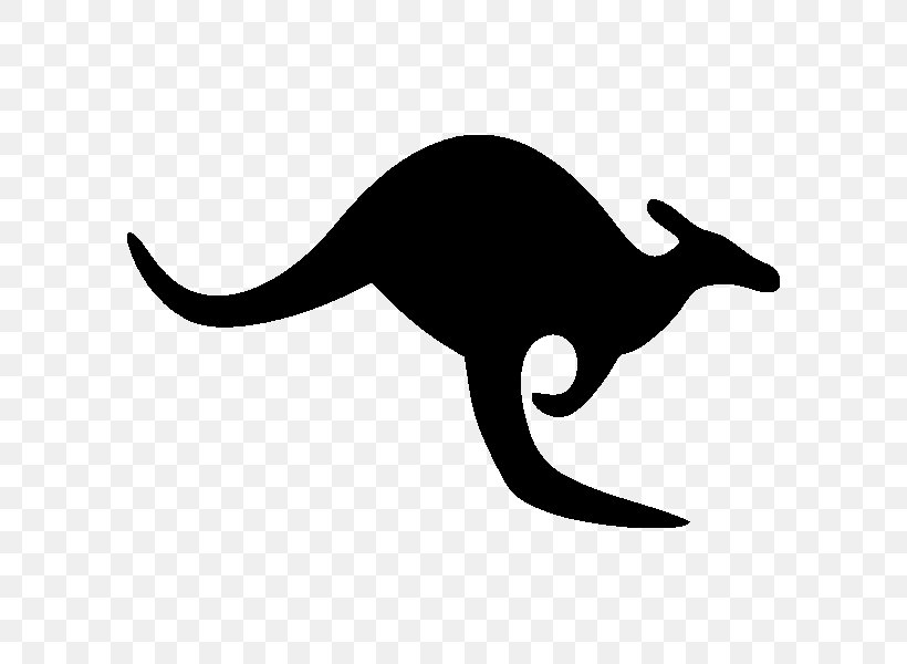 Kangaroo Clip Art, PNG, 600x600px, Kangaroo, Black And White, Carnivoran, Cat, Cat Like Mammal Download Free
