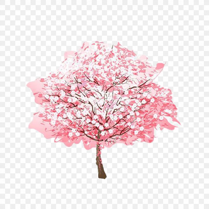 Cherry Blossom Tree, PNG, 2362x2363px, Cherry Blossom, Blossom, Branch, Cerasus, Cherry Download Free