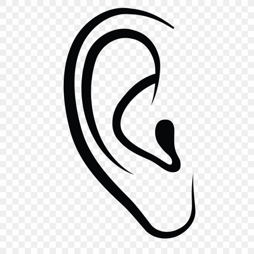Ear Canal Symbol Clip Art, PNG, 900x900px, Ear, Black, Black And White, Brand, Ear Canal Download Free