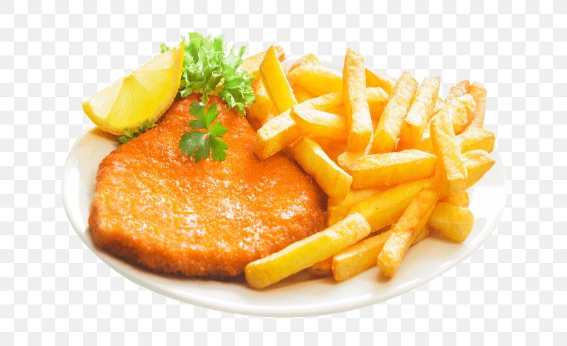 French Fries Wiener Schnitzel Veal Milanese Pizza, PNG, 700x500px, French Fries, American Food, Breading, Calf, Cotoletta Download Free