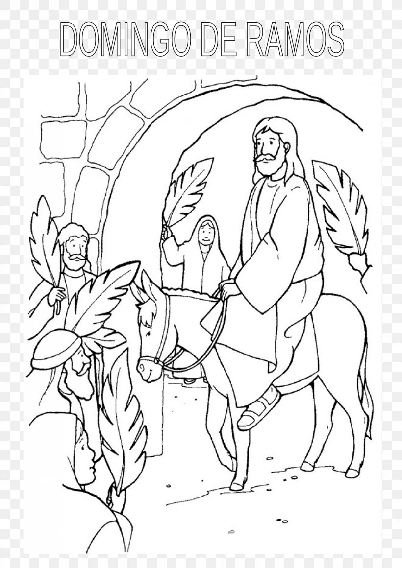 Palm Sunday Coloring Book Easter Child Bible, PNG, 1653x2339px, Palm Sunday, Art, Artwork, Bible, Black And White Download Free