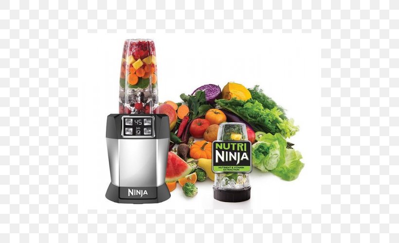 Blender Ninja Nutri Ninja Auto-iQ BL480 Baby Food Ice, PNG, 500x500px, Blender, Baby Food, Cocktail Shaker, Diet Food, Food Download Free