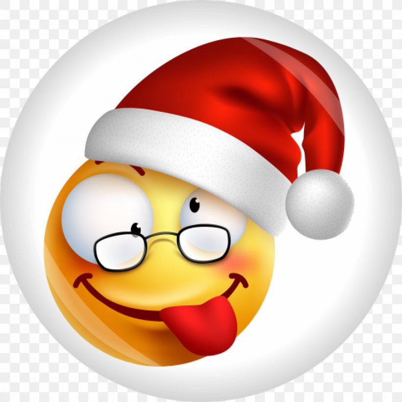 Emoticon Smiley Santa Claus, PNG, 1000x1000px, Emoticon, Christmas, Christmas Ornament, Emoji, Face Download Free