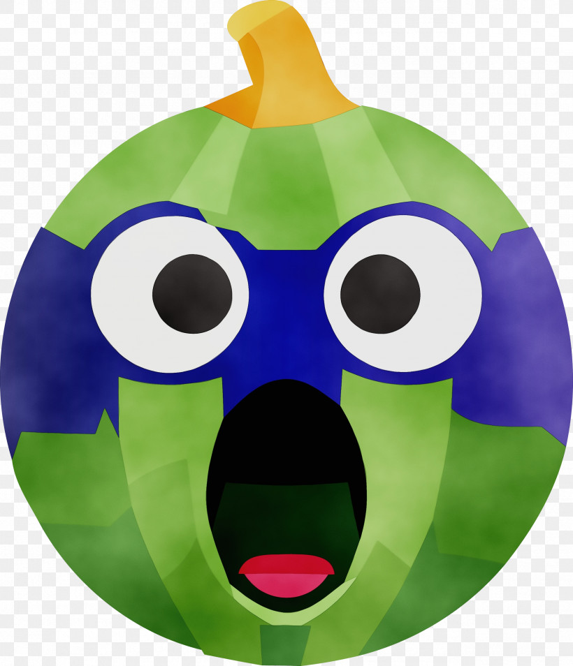 Green Smiley Cartoon Headgear, PNG, 2576x3000px, Watercolor, Cartoon, Green, Headgear, Paint Download Free
