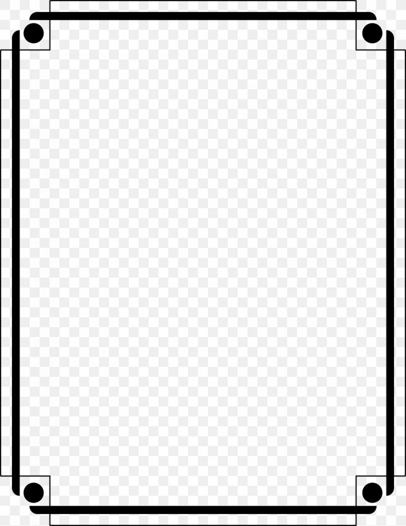 Borders And Frames Picture Frames Clip Art, PNG, 850x1100px, Borders And Frames, Area, Black, Black And White, Decorative Arts Download Free